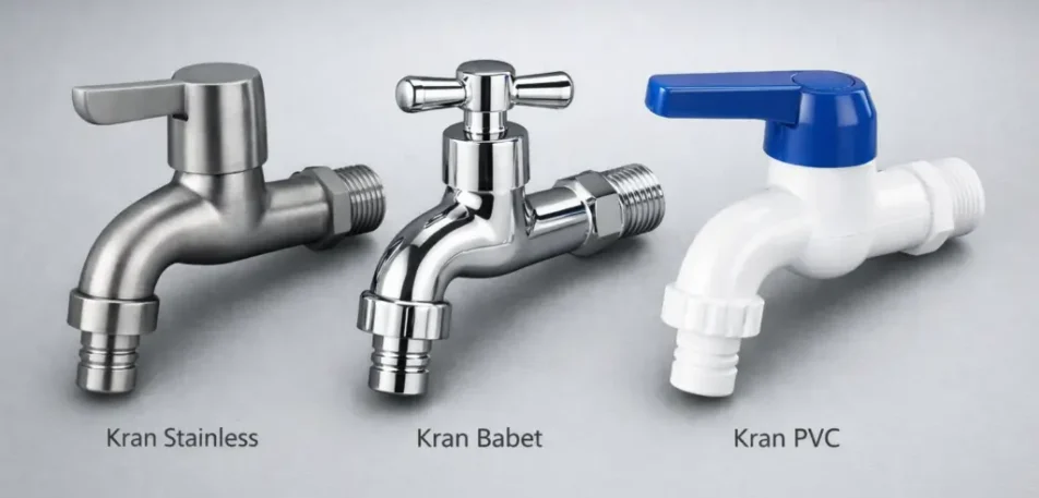 Perbedaan Kran Babet Stainless dan PVC
