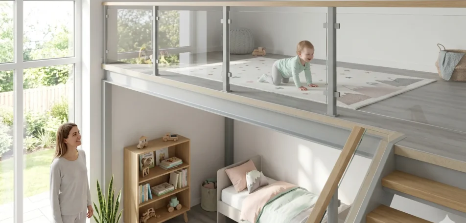 lantai mezzanine aman anak aktif